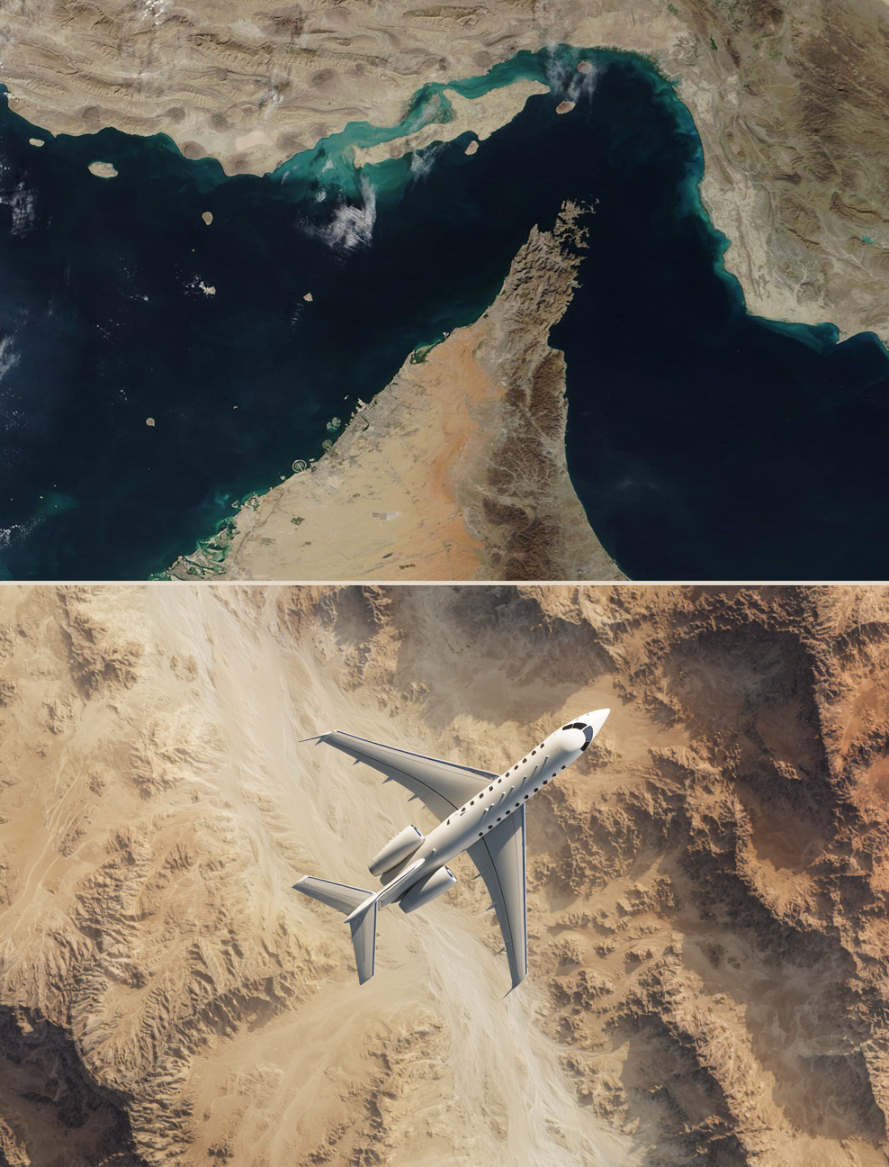 Aerial view of the Gulf region